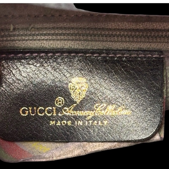 Authentic--Vintage Gucci Shoulder/ crossbody Bag – Textured pony hair- leather - Picture 3 of 8